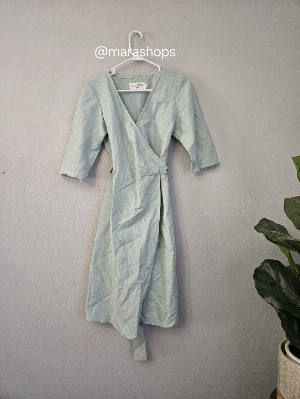 Pavietra Linen Wrap Dress